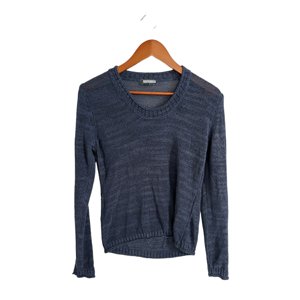 LE PHARE DE LA BALEINE Blue Pullover Sweater Long Sleeve Women's Size M